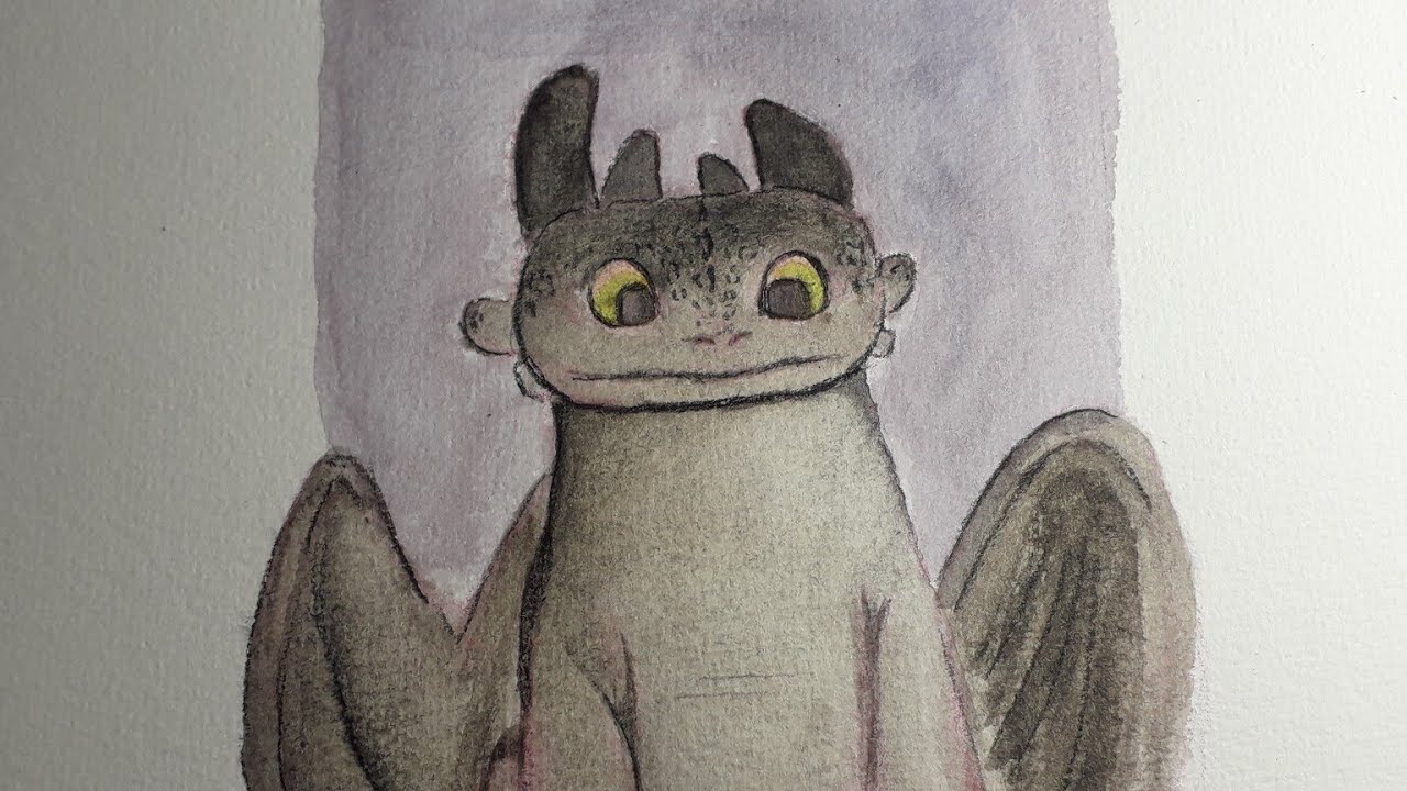 How To Train Your Dragon - Toothless - [Speed drawing] - YouTube