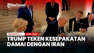 Momen Trump Teken Kesepakatan Damai dengan Iran