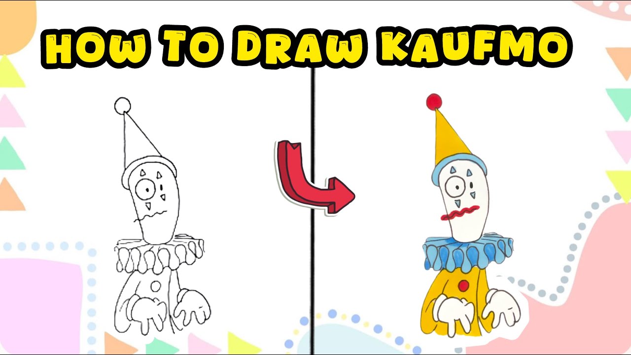 Как нарисовать Кауфмо из The Amazing Digital Circus — Подробный рисунок