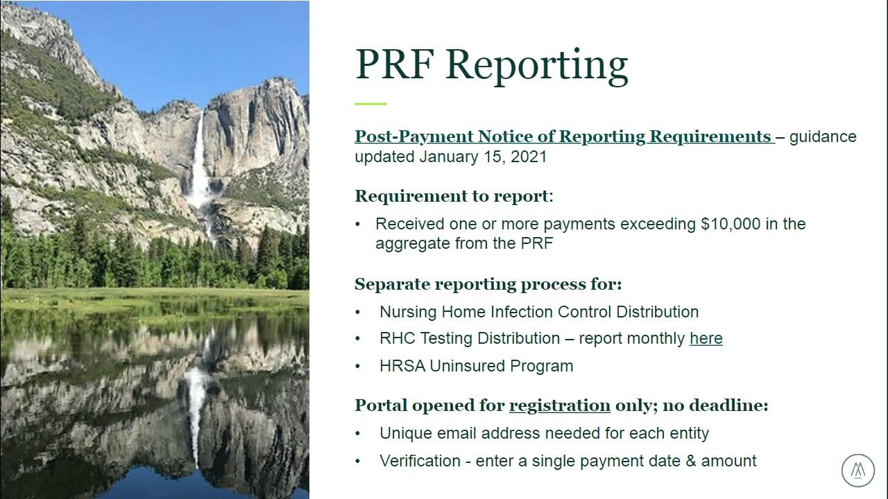 PRF Reporting & Audit Requirements Update - YouTube