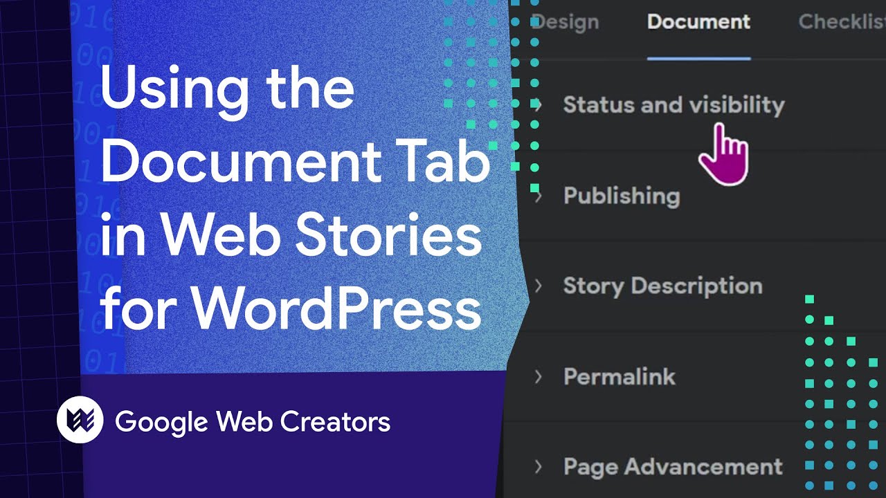 The Document Tab In Web Stories For WordPress