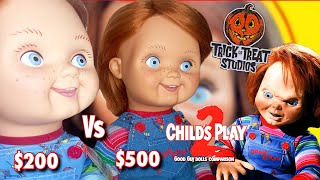 TRICK OR TREAT STUDIOS GOOD GUY DOLLS CHUCKY CHILD S PLAY 500 VERSION VS 200 VERSION COMPARISON