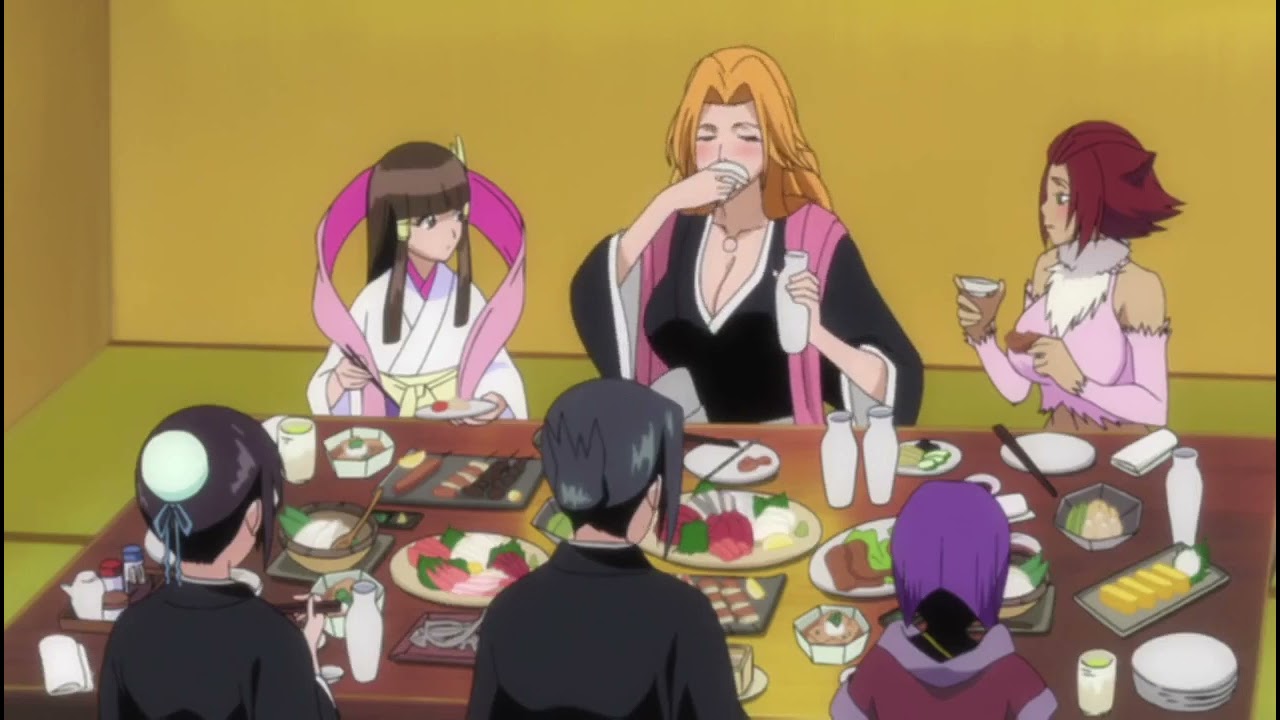 Rangiku and Haineko drinking sake
