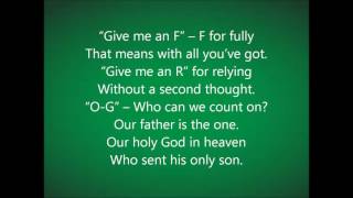 F.R.O.G. Fully Rely On God Lyric Video for VBS