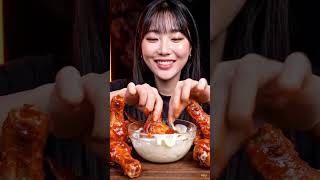 BBQ chicken with mayonnaise ASMR #asmr #mukbang #asmrsounds