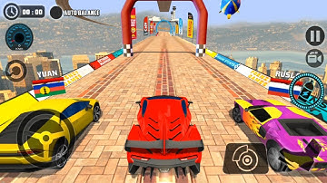 Impossible Car Tracks 3D - Red Car Driving Stunts Multiplayer Mode - Android Gameplay Walkthrough