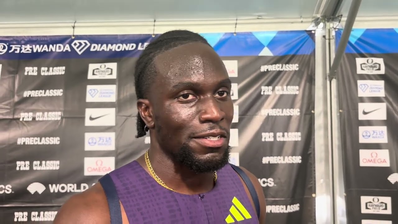 Jamaica’s Demario Prince Reacts To Breakthrough 13.01 110mH PB For 3rd At 2026 Prefontaine Classic