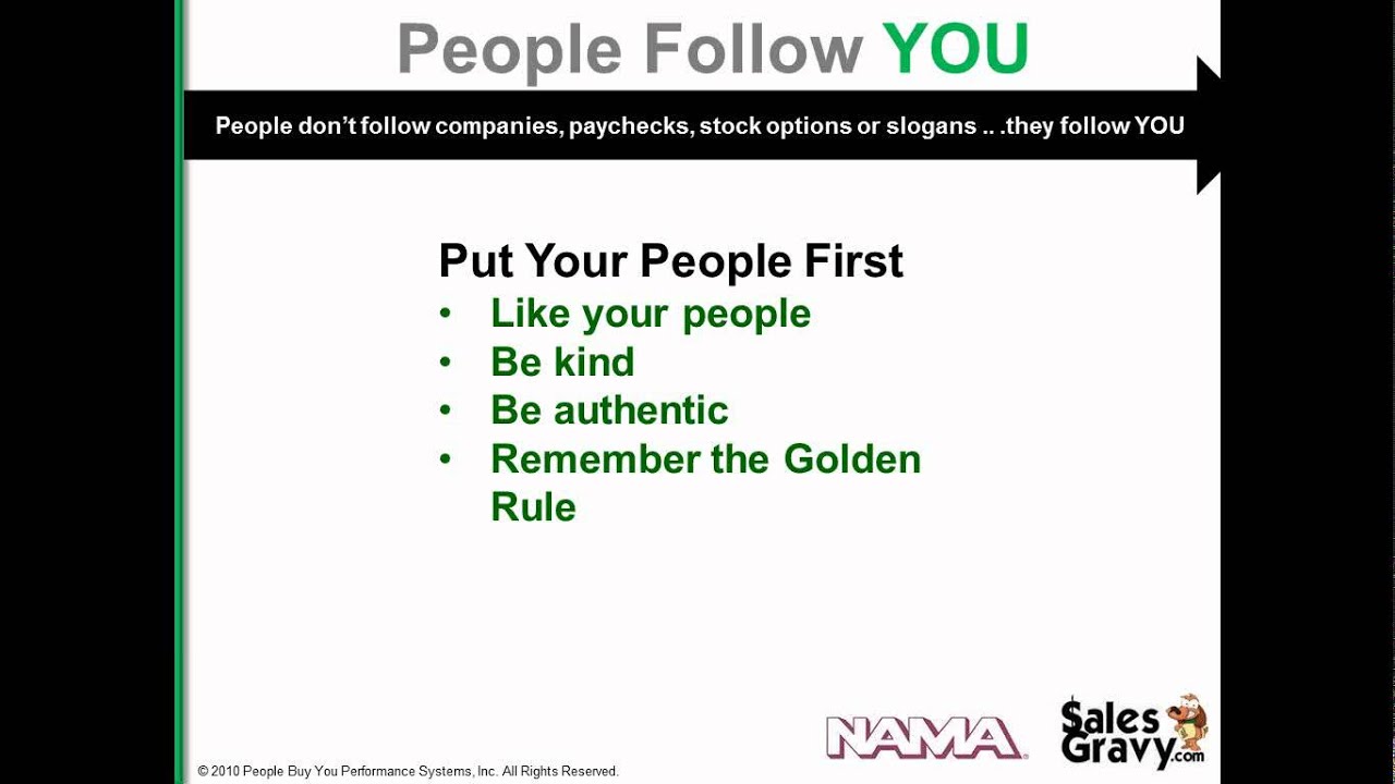 People Follow You - How to Build a High-Performing Sales Team