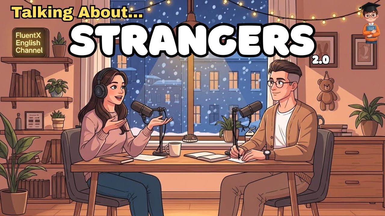 Lets Talk to Strangers Without Freezing Up (Easy Method) - Fluentx English Speaking Podcast
