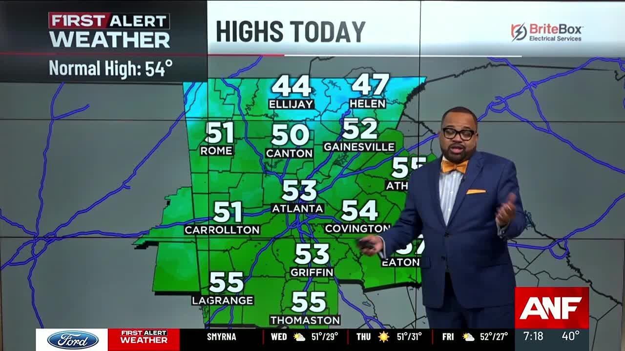 FIRST ALERT FORECAST: Sunny, 50s today; Rain returns Sunday, Monday ...