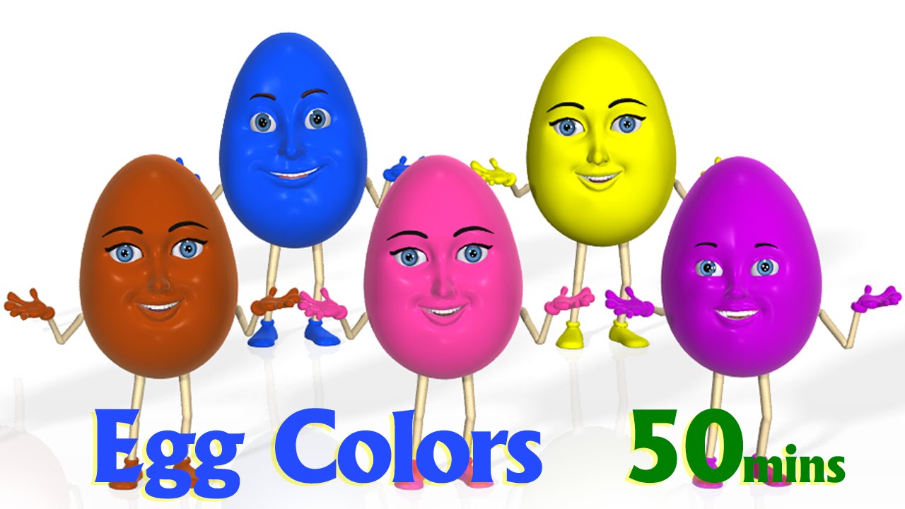 Surprise Eggs Color Songs Learn Colours 3d Egg Colors Nursery