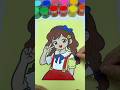 Cute Anime Girl Sand Art 💕 | Satisfying Coloring ASMR #asmr #relaxing #satisfying #sandart #relax