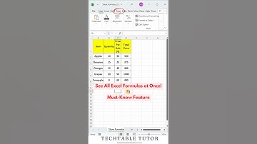How to Show Formulas in Excel: Simple Steps! #excel #excelshorts #exceltricks