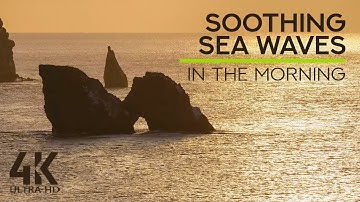 8 Hours Soothing Sea Waves Sounds for Best Relaxation and Deep Sleep - 4K Morning Glare of the Sea