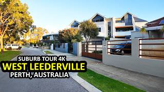 WEST LEEDERVILLE suburb tour, Perth, Australia (scooter tour 4K)