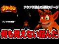 アクアク禁止縛りで真っ暗なステージに挑んだら何も見えなくて詰んだwww【クラッシュ・バンディクー アクアク&チェックポイント禁止縛り】#2