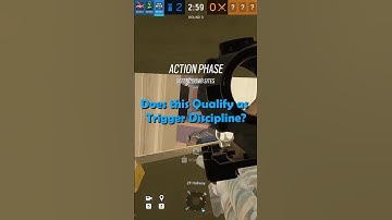 I tried Trigger Discipline in Rainbow Six Siege