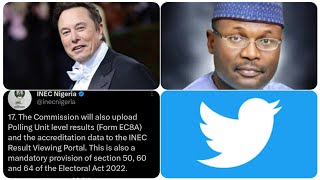 TWITTER EXPOSES INEC'S OLD TWEET WHICH SAID ITS MANDATORY TO TRANSMIT RESULT ELECTRONICALLY