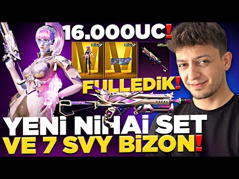 YENİ NİHAİ SET VE 7 SEVİYE BİZON GELDİ!! 16.000UC FULLEDİK!! | PUBG Mobile