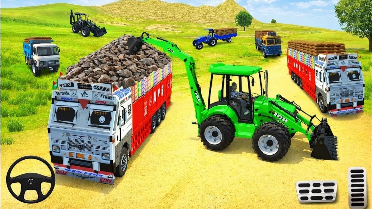 🔴Drive JCB and Uploading Stone🪨🚜 From Dumper Truck in Game🔥