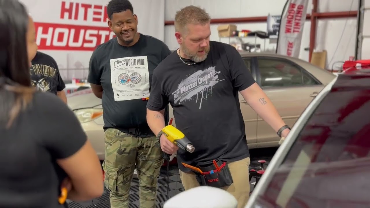 Houston TX window tint training class. Automotive window tinting.