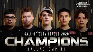 WINNING MOMENT — DALLAS EMPIRE ARE THE CALL OF DUTY LEAGUE 2020 CHAMPIONS