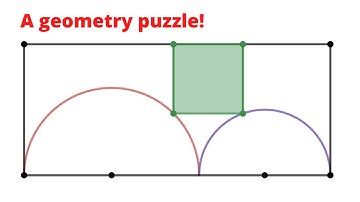 Two semicircles and a square are inscribed in a rectangle...A geometry puzzle