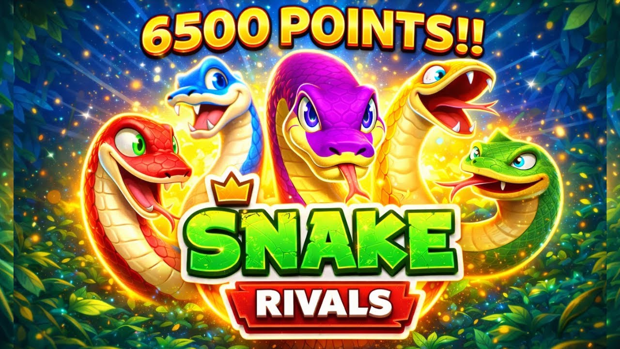 This is what a snake looks like in Snake Rivals with 6500 points 😲😲