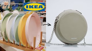 The magic of turning a 30 cent IKEA plate into a luxury bag