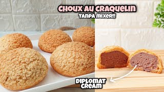 GUNAKAN SUHU TINGGI DIAWAL SUPAYA ADOAN MENGEMBANG DAN GA KEMPES!! CHOUX AU CRAQUELIN ANTI GAGAL!!