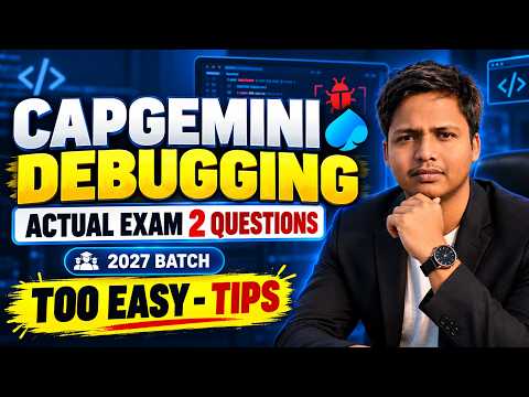 Capgemini Debugging 2027 | 2 Actual Exam Questions + Easy Tips to Find Bugs Fast