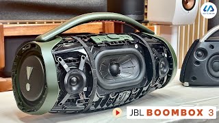 Đánh giá âm thanh JBL Boombox 3 và so sánh với loa HK Go Play