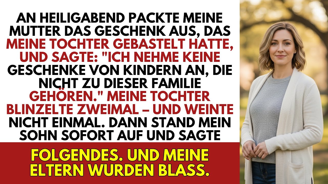AN HEILIGABEND PACKTE MEINE MUTTER DAS GESCHENK AUS, DAS MEINE TOCHTER GEBASTELT HATTE, UN