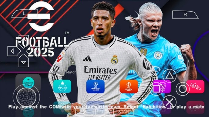 eFOOTBALL PES 2025 PPSSPP CAMERA PS5 NEW TRANSFERS UPDATE FULL KITS 2024/25  REAL FACES BEST GRAPHICS