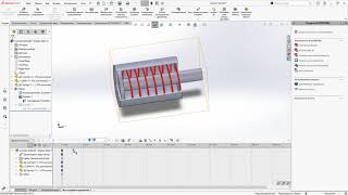 Spring compression animation in Solidworks
