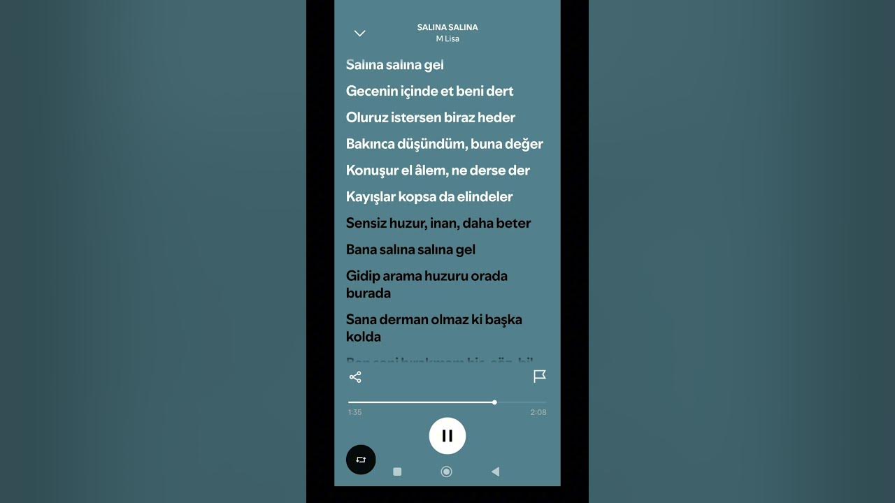 M Lisa Salına Salına (SpeedUp) #spotify #keşfetbeniöneçıkar #speedup #lyrics #keşfet #kesfeteyyiz
