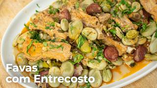 Receita de Favas à Portuguesa com Entrecosto e Chouriço 🥘