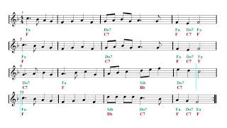 Miniatura de "Bass Guitar Play Along - Deck The Halls - Christmas Song (Sheet music - Guitar chords)"