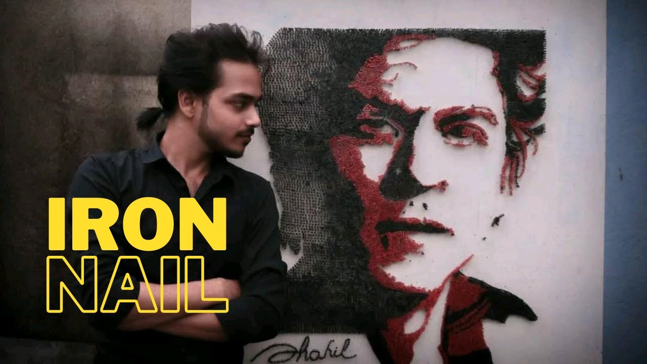 art with iron nailskharukh khan YouTube
