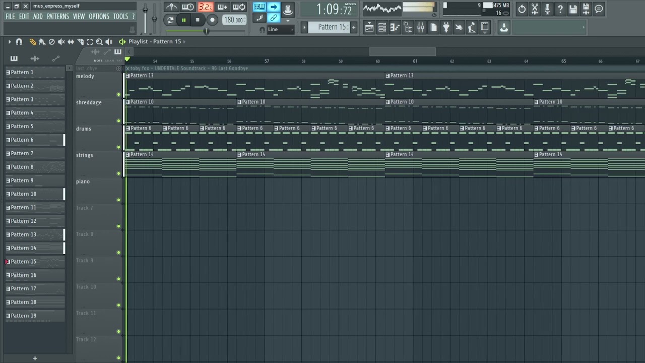 Undertale Soundtrack: OST 96 - Last Goodbye (Recreation + FLP)