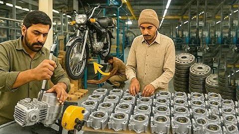 100cc Motorcycle Engine Assembly Process In A factory 