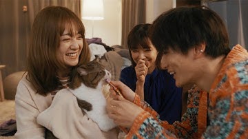 安達祐実＆倉科カナ＆渡邊圭祐、猫好き男女の3人暮らし　映画「三日月とネコ」予告映像