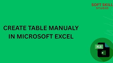 Create Table Manualy