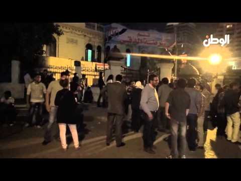 تظاهر العشرات أمام قسم شرطة الدقي بعد مشاجرة بين عبد الرحمن عز وعلاء زغلول