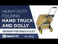 Folding Hand Truck and Dolly, 264 Lb Capacity Heavy-Duty Luggage Trolley Cart (MI-902)