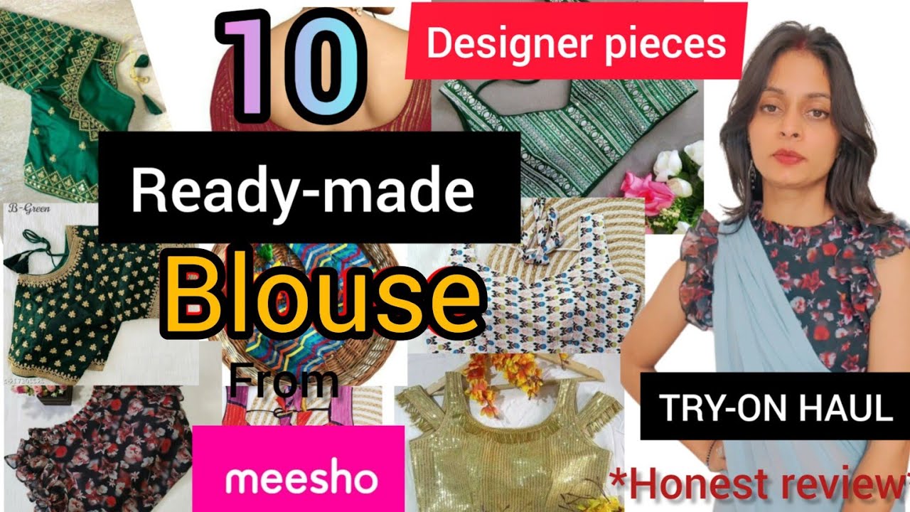 Readymade designer blouse collection from meesho under ₹377/ Tryon