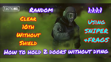 #TACTICOOL zombies descent - HOW TO HOLD 2 DOORS WITHOUT DYING using #Sniper & #Frags without shield