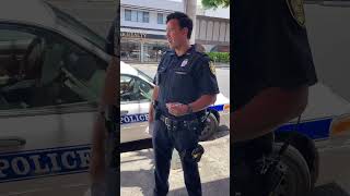 Getting stopped for crossing the street with green light.  Cop gets pissed!