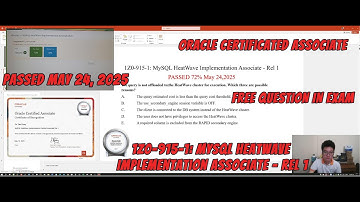 Real Question Exam 1Z0-915-1: MySQL HeatWave Implementation Associate - Rel 1 | Passes 72% ,May 2025