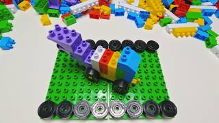 Building a Mini LEGO Race Track & Car 🏁. Satisfying Racing Build